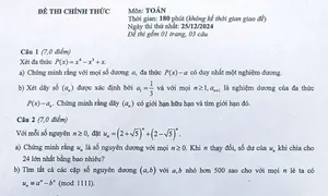 Đề và lời giải môn Toán thi học sinh giỏi quốc gia ngày 1